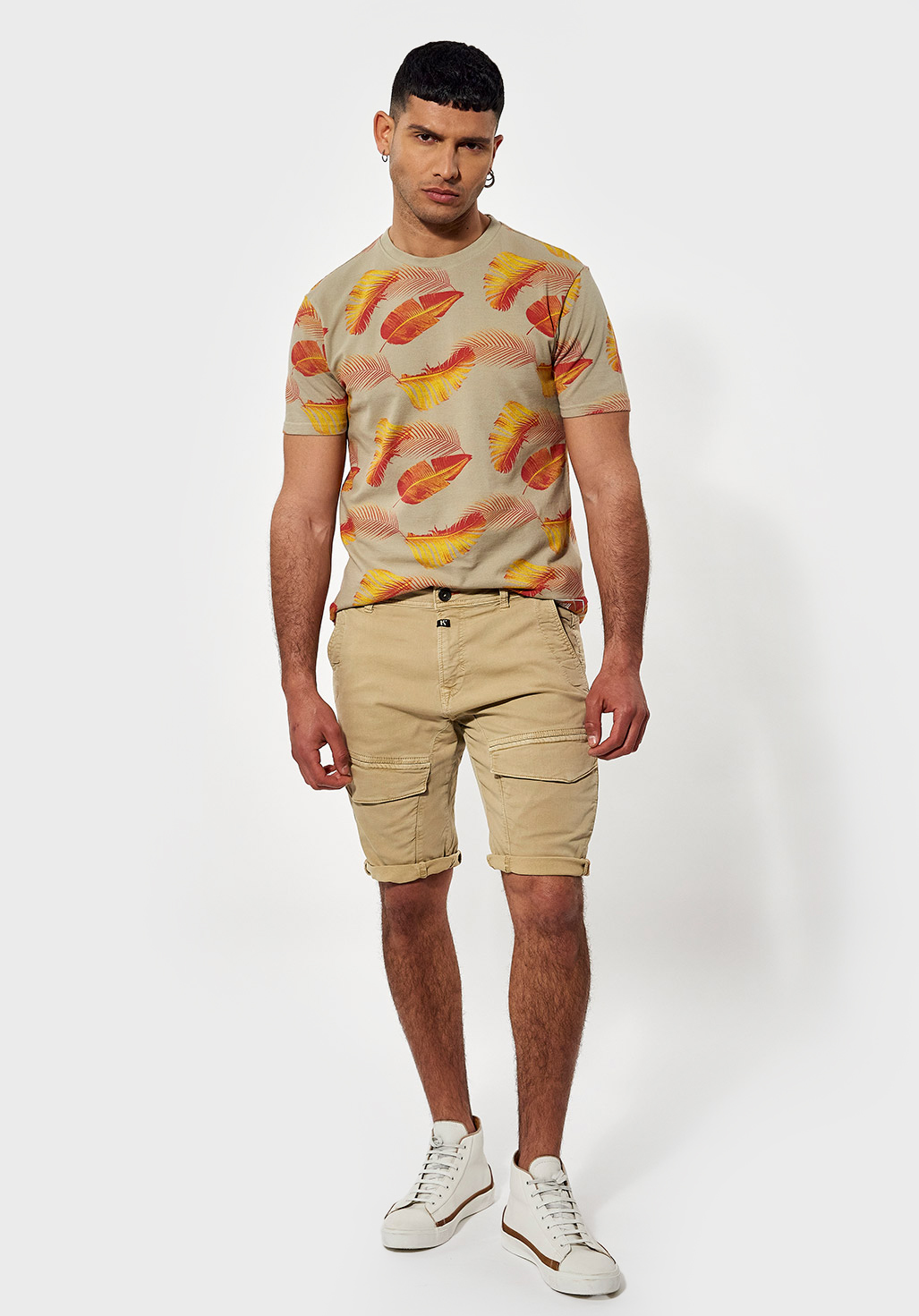 AKERO  Short tapered beige Homme