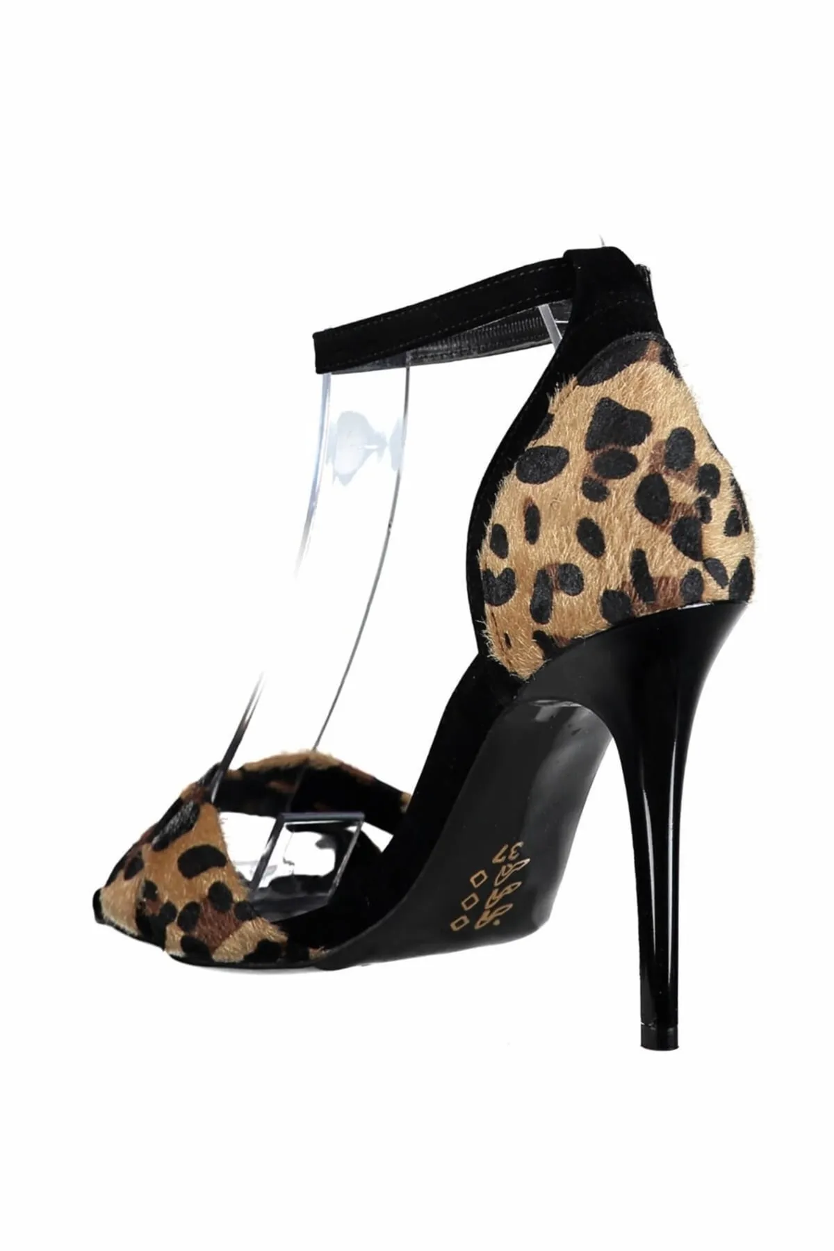 Fox Shoes  Leopardenschwarze Damenschuhe mit Absatz B922113802