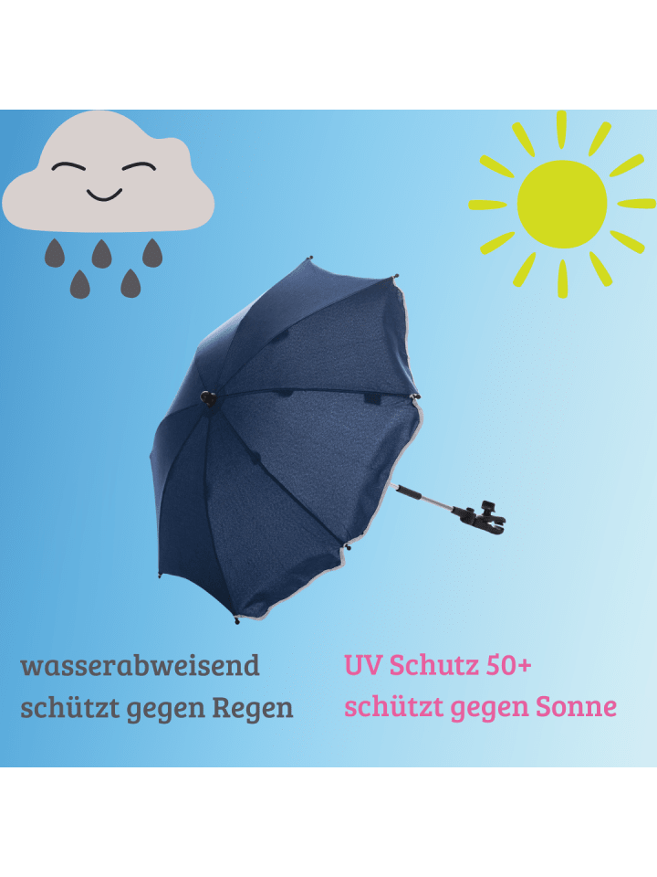 fillikid Sonnenschirm Melange Exklusiv in Marine günstig kaufen onesize