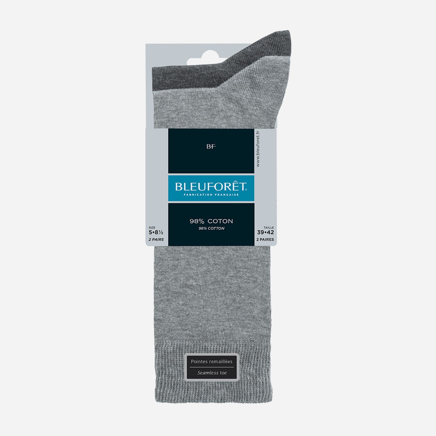 2 paires de chaussettes homme - BLEUFORET - 43-45