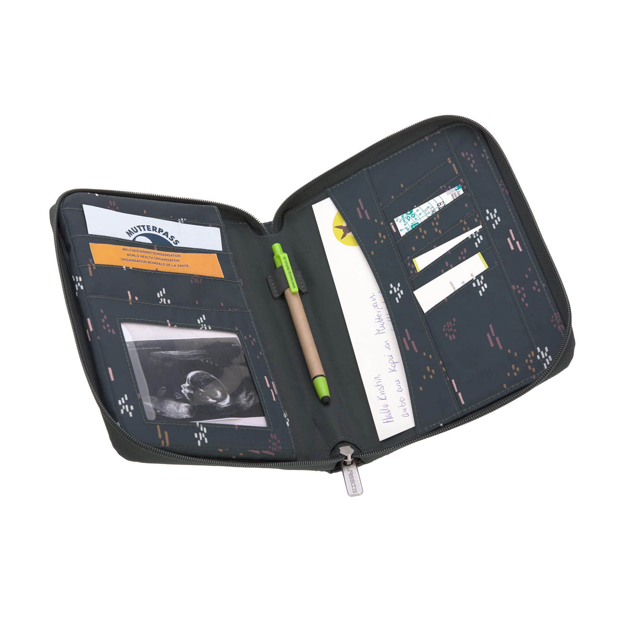 Mutterpasshülle -  Document Pouch, Blobs Forest