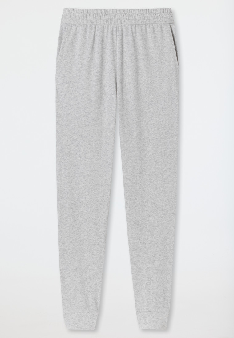 Hose lang Bündchen grau-meliert - Mix+Relax
