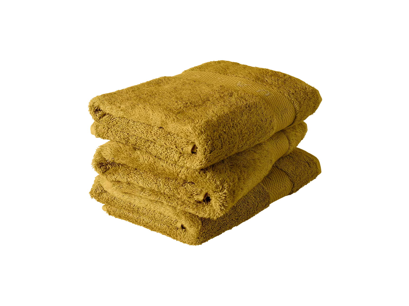 Serviette de toilette en coton ultra doux 50 x 100 cm moutarde