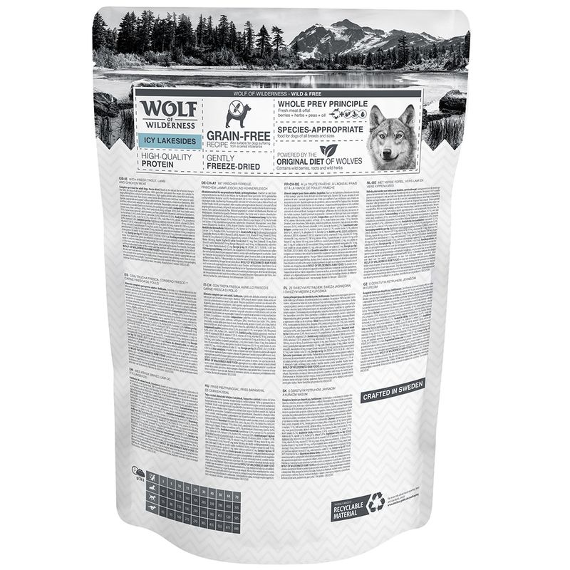 Wolf of Wilderness 'Icy Lakesides' Lamm, Forelle & Huhn
