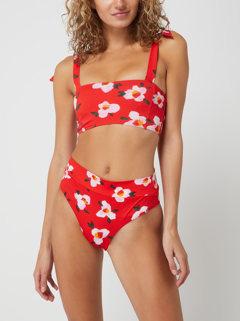 Bikini-Oberteil in Bustier-Form - mit Bügeln in rot