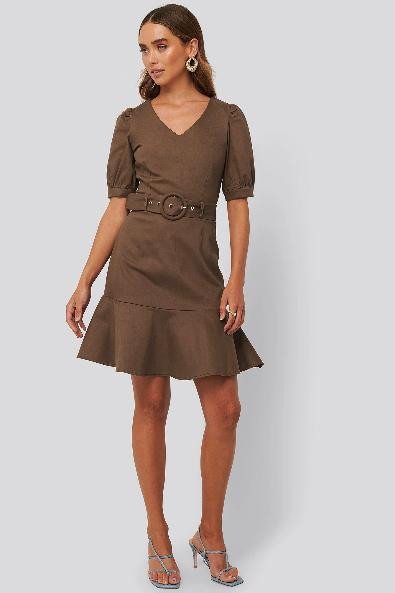 Belt Detailed Mini Dress