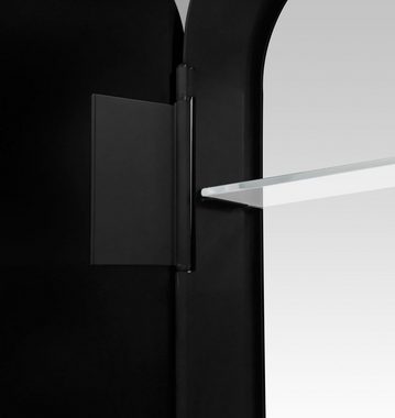 Talos Badezimmerspiegelschrank oval, BxH: 40x60 cm, aus Alumunium und Echtglas, IP24