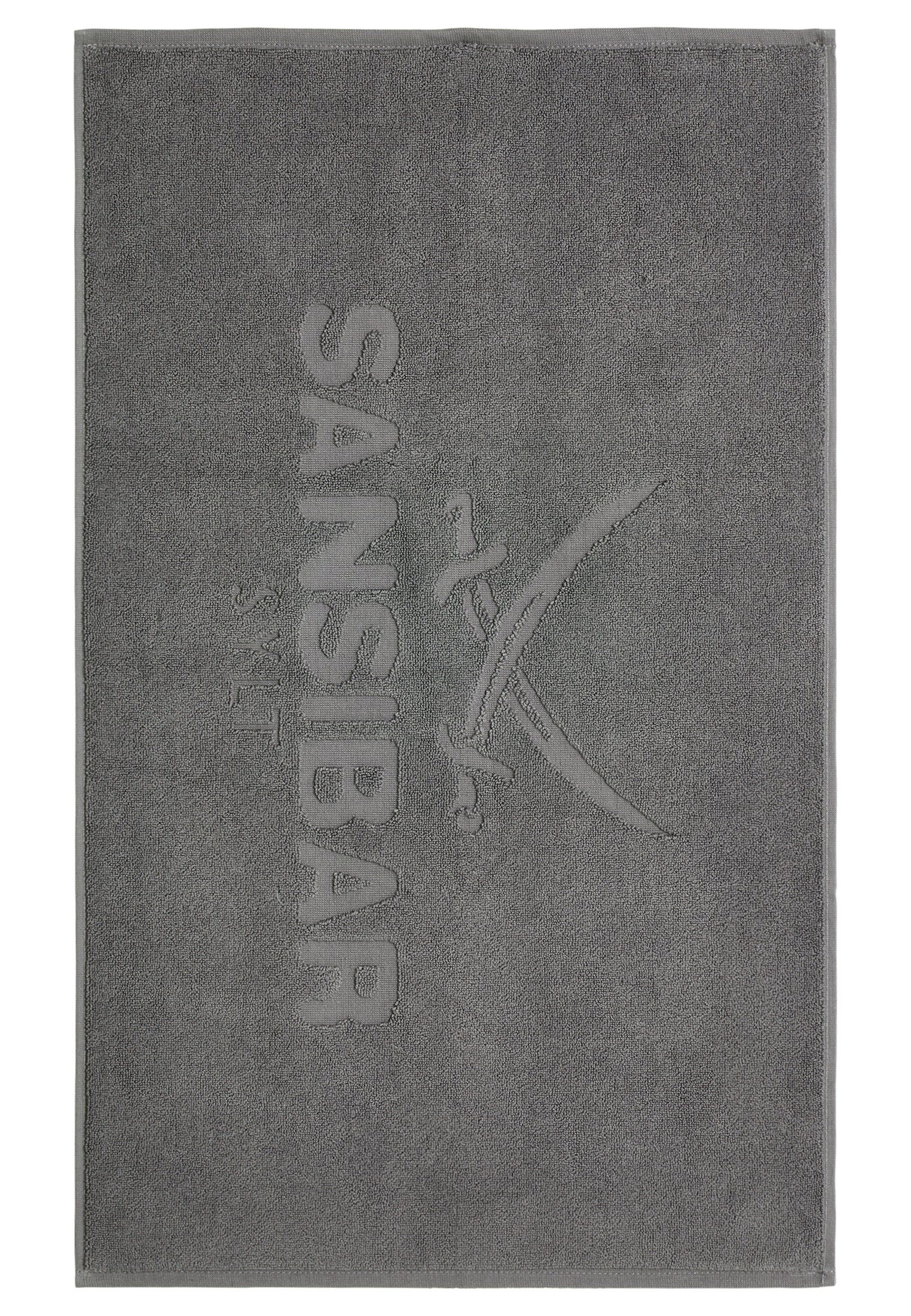 Badematte Badvorleger, Duschvorleger, Badematte 50x80 cm, Hochtiefprägung Sansibar Sylt, strapazierfähig, fußbodenheizungsgeeignet, Rückseite hat keine rutschhemmende Beschichtung, 100% Baumwolle (900 gsm), BxL: 50x80 cm