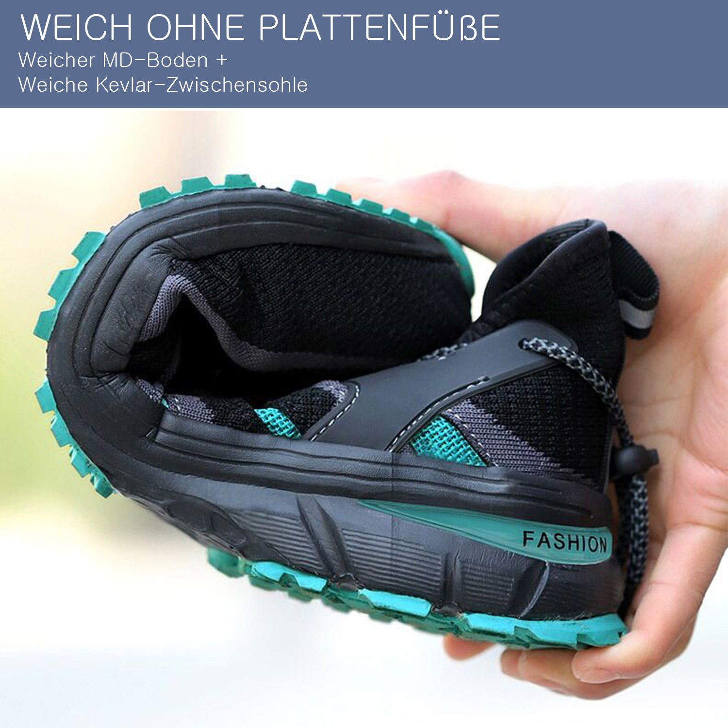 TOPMELON Sicherheitsschuh S3 Stahlkappenschuhe Stahlkappe Arbeitsschuh