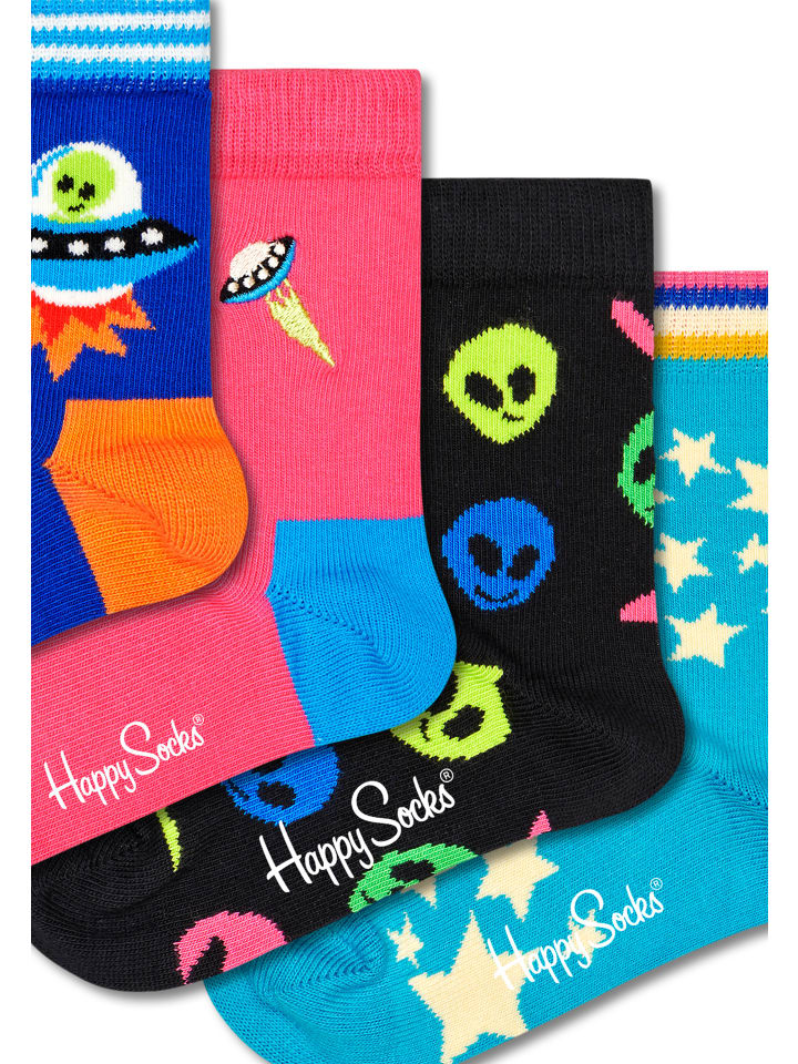 Happy Socks 4 Paar Socken Kids Space Geschenk Box in Mehrfarbig günstig kaufen