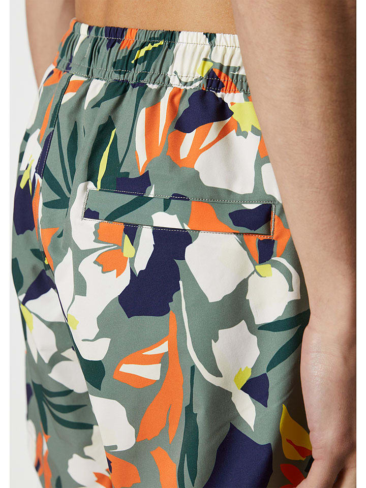Marc O´Polo Bodywear Badeshorts in Oliv/ Orange/ Creme günstig kaufen
