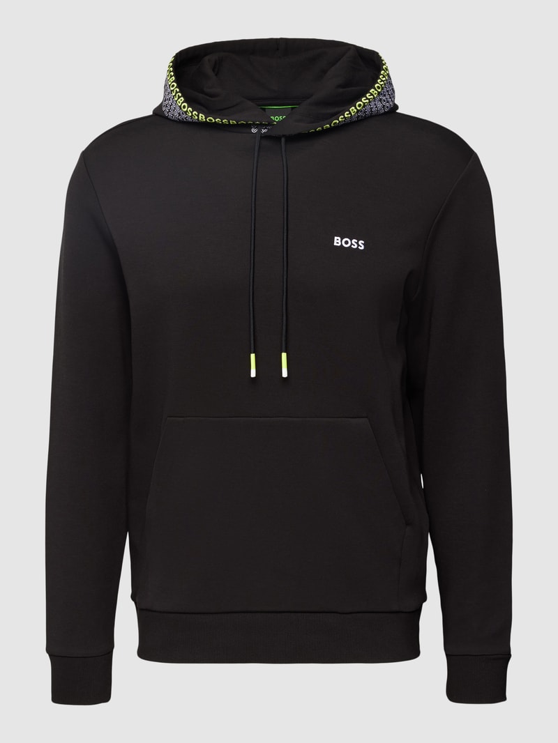Hoodie mit Logo-Stitching Modell 'Soody' in schwarz