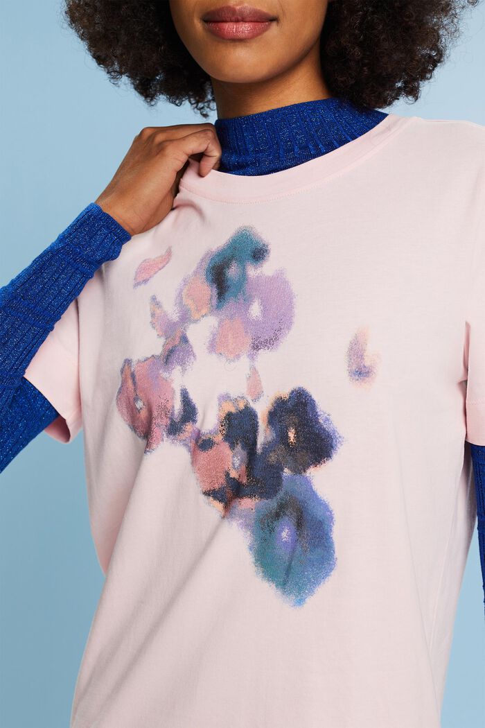 Jersey-T-Shirt mit Print vorne