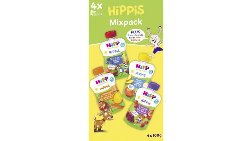 HiPP Bio für Kinder HiPPiS 4er Mixpack 400 g