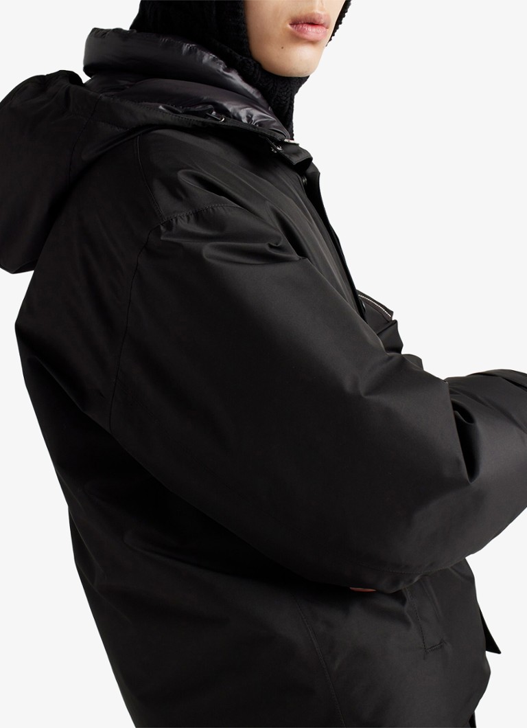 Prada Oversized quilted jacket with down filling and zip pockets