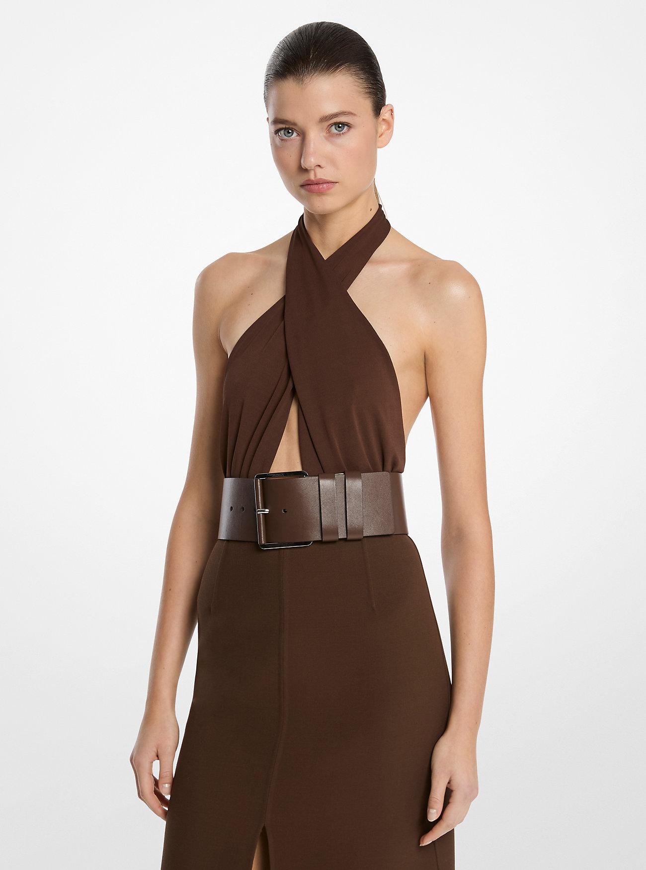 Halterbody i stretchig matt jersey – JAVA