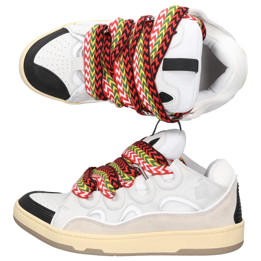 Lanvin - Sneaker low CURB Veloursleder - weiß