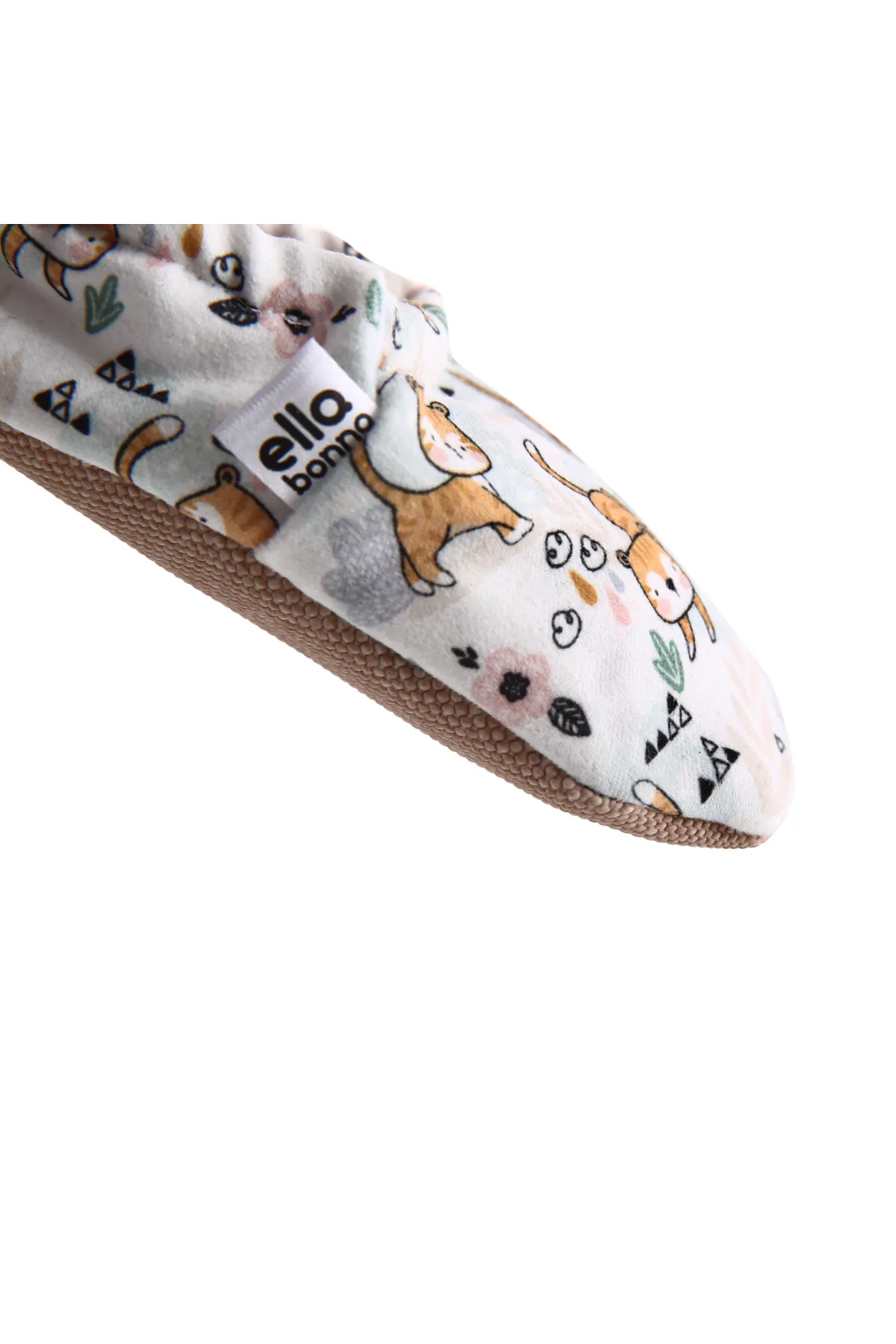 Ella Bonna  Babyschuhe mit rutschfester Sohle, Katzenmuster, Heimstiefel, Hausschuhe, Kinderzimmerschuhe, Hausschuhe