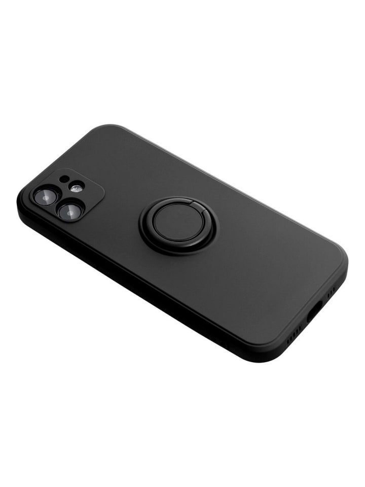 COFI 1453 Silikon Ring Handyhülle Schutzhülle für Smartphone Bumper in Schwarz günstig kaufen S