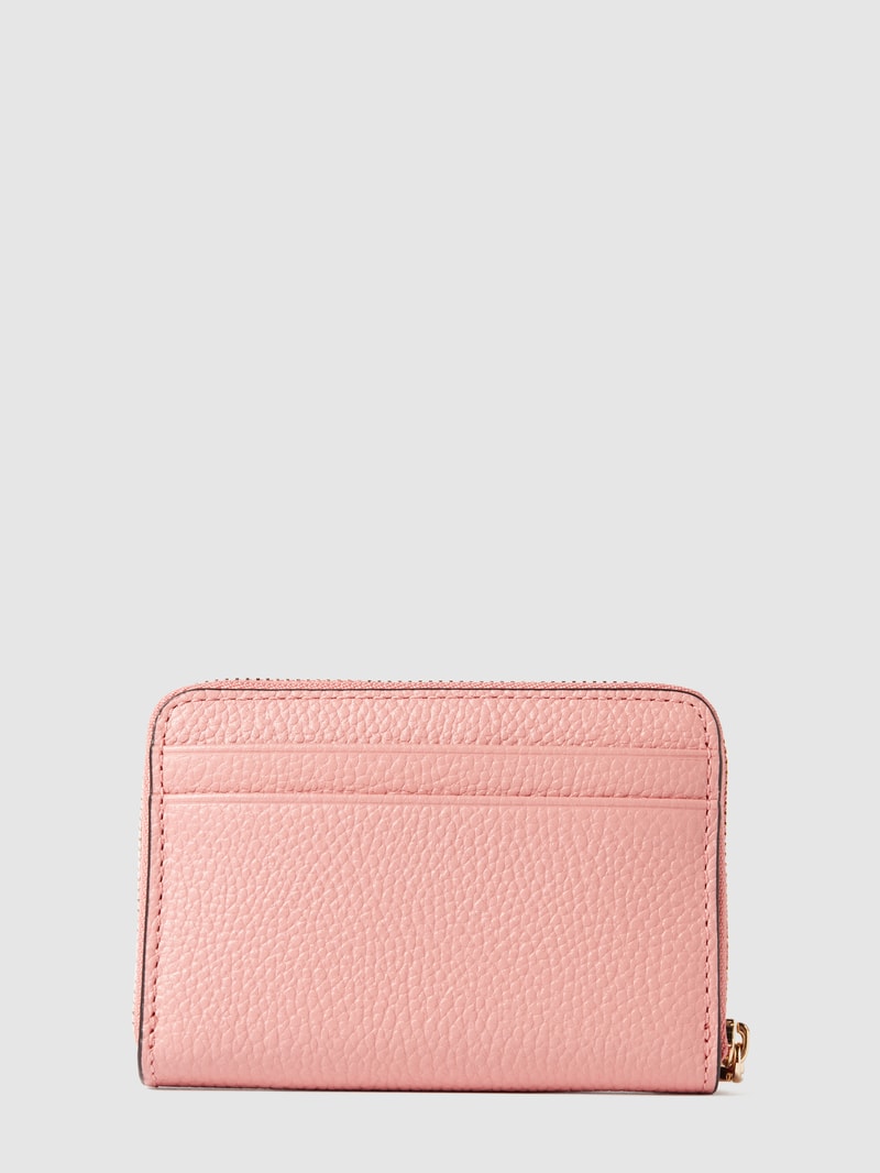 Portemonnaie mit Label-Applikation in rosé