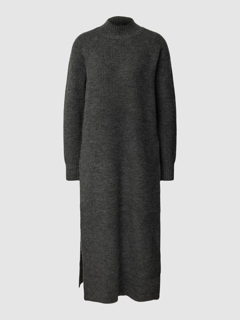 Strickkleid mit Turtleneck Modell 'ANDREA' in anthrazit meliert