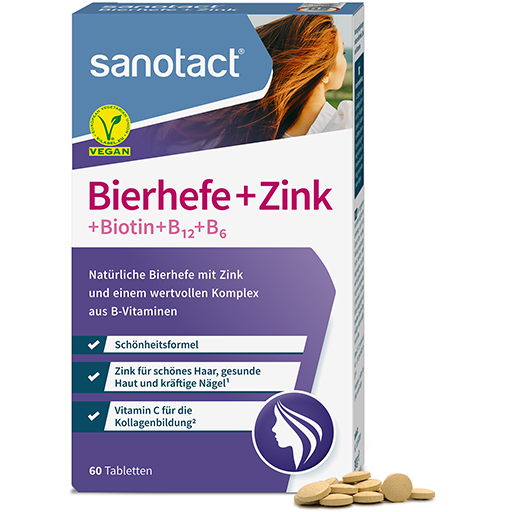 SANOTACT Bierhefe Zink Tabletten  30 g  Tabletten
