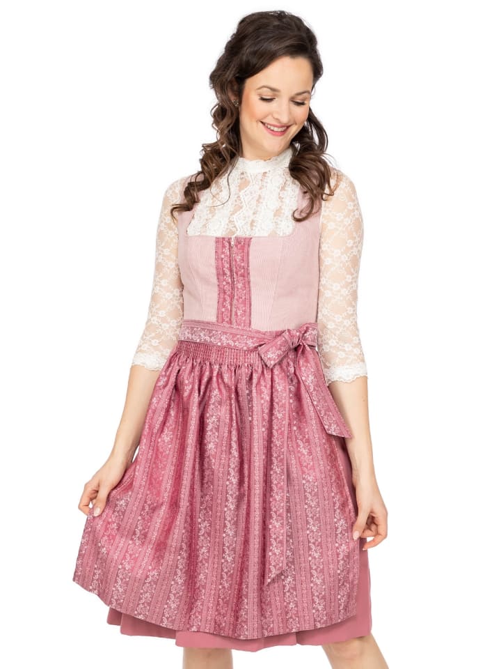 Spieth & Wensky Dirndl ASMARA in hellrosa günstig kaufen 48