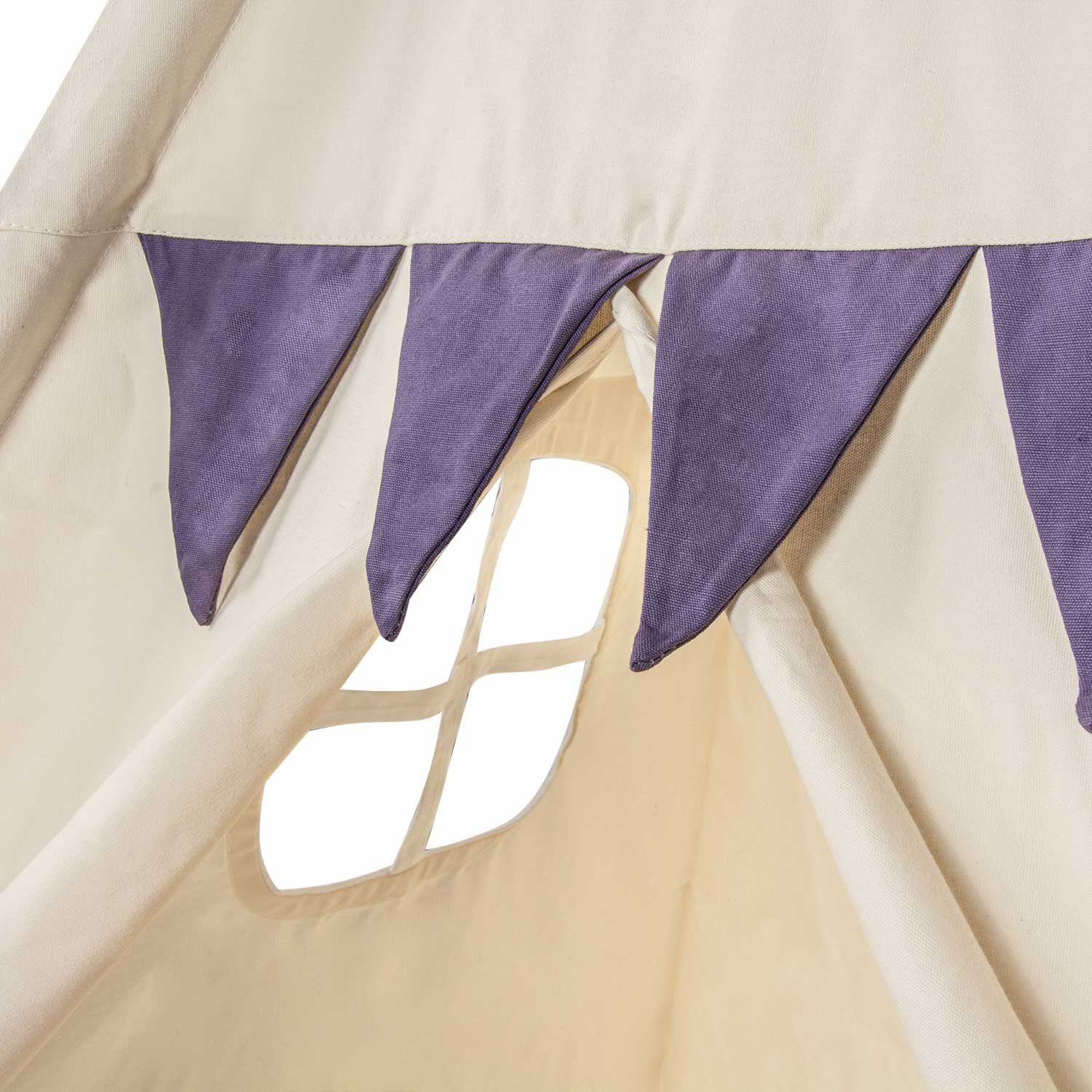 all Kids United Tipi-Zelt Kinder-Spielzelt Tipi Kinderzelt, Kinder-Zelt aus Baumwolle & Holz