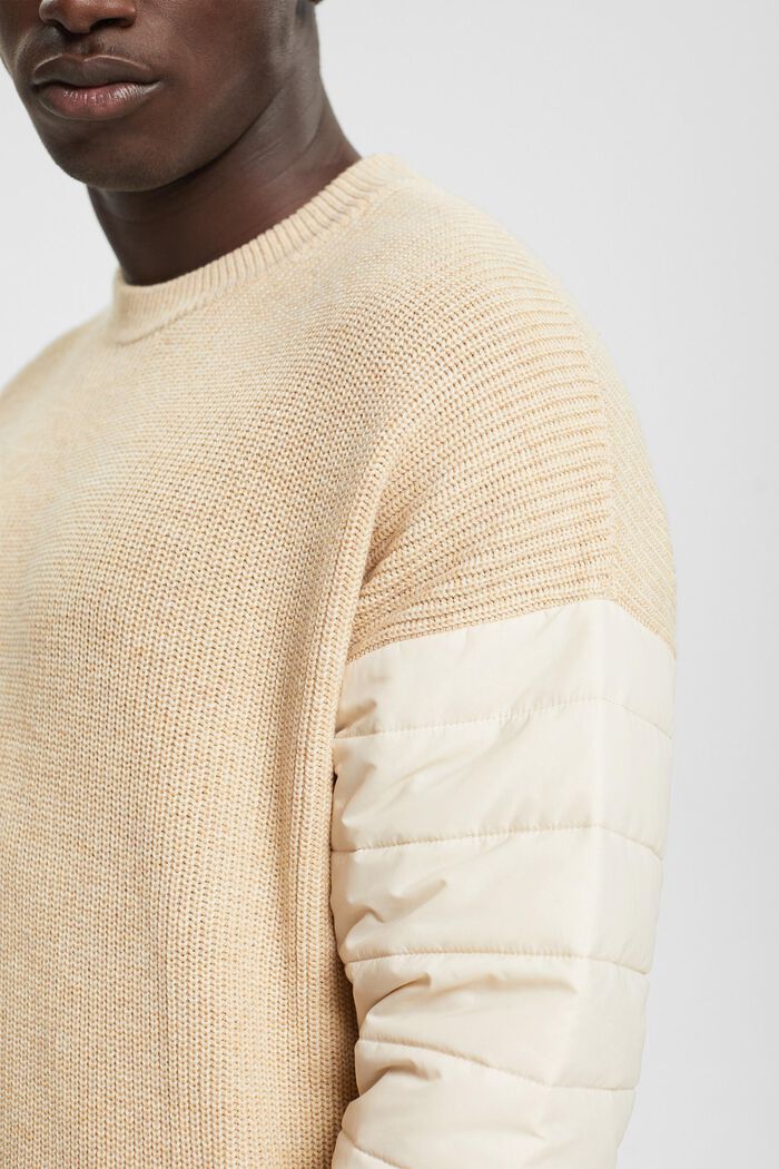 Pullover aus Materialmix