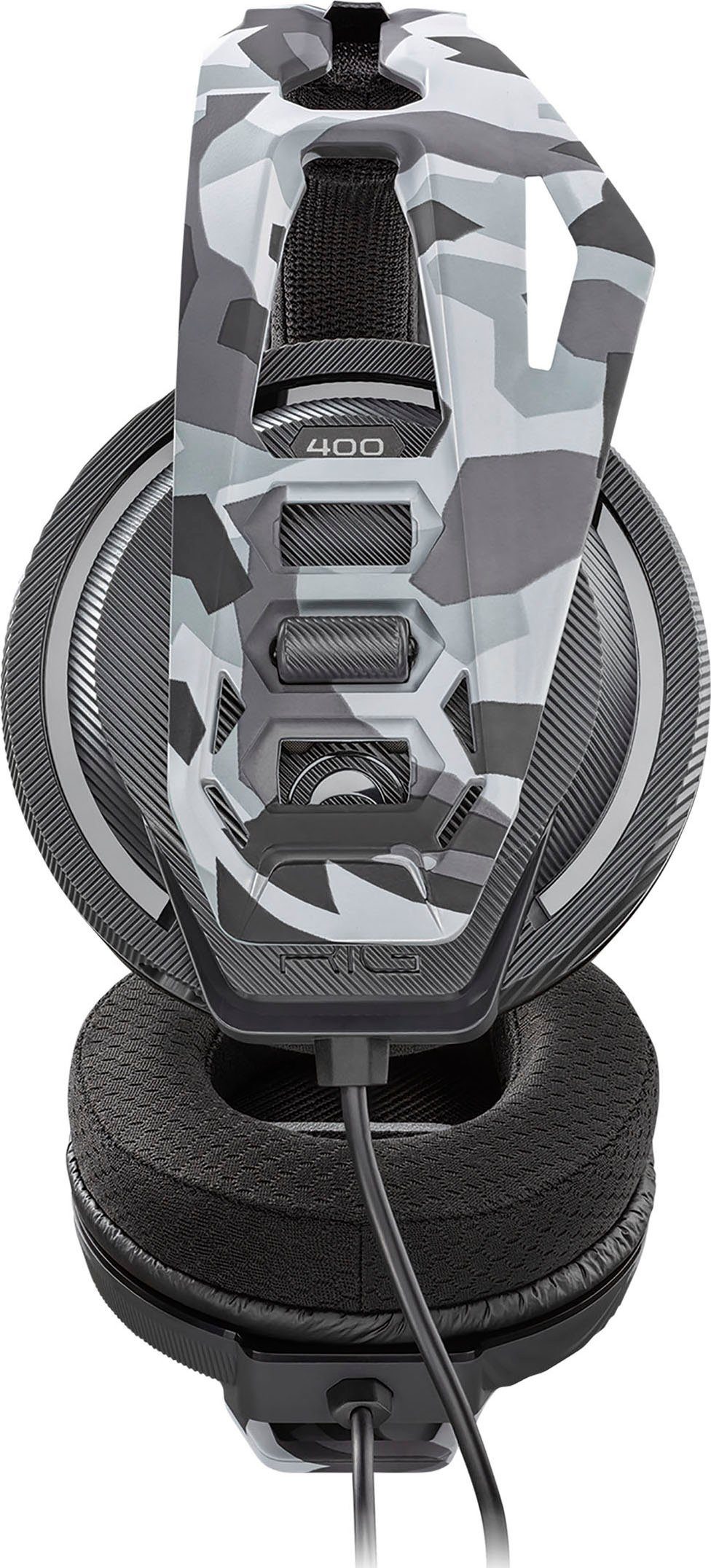 nacon Nacon RIG 400HS Gaming-Headset, Camo-schwarz, 3,5 mm Klinke Gaming-Headset (Mikrofon abnehmbar, kabelgebunden, Stereo, Over Ear, PC, Mac, PS4-Lizenz)