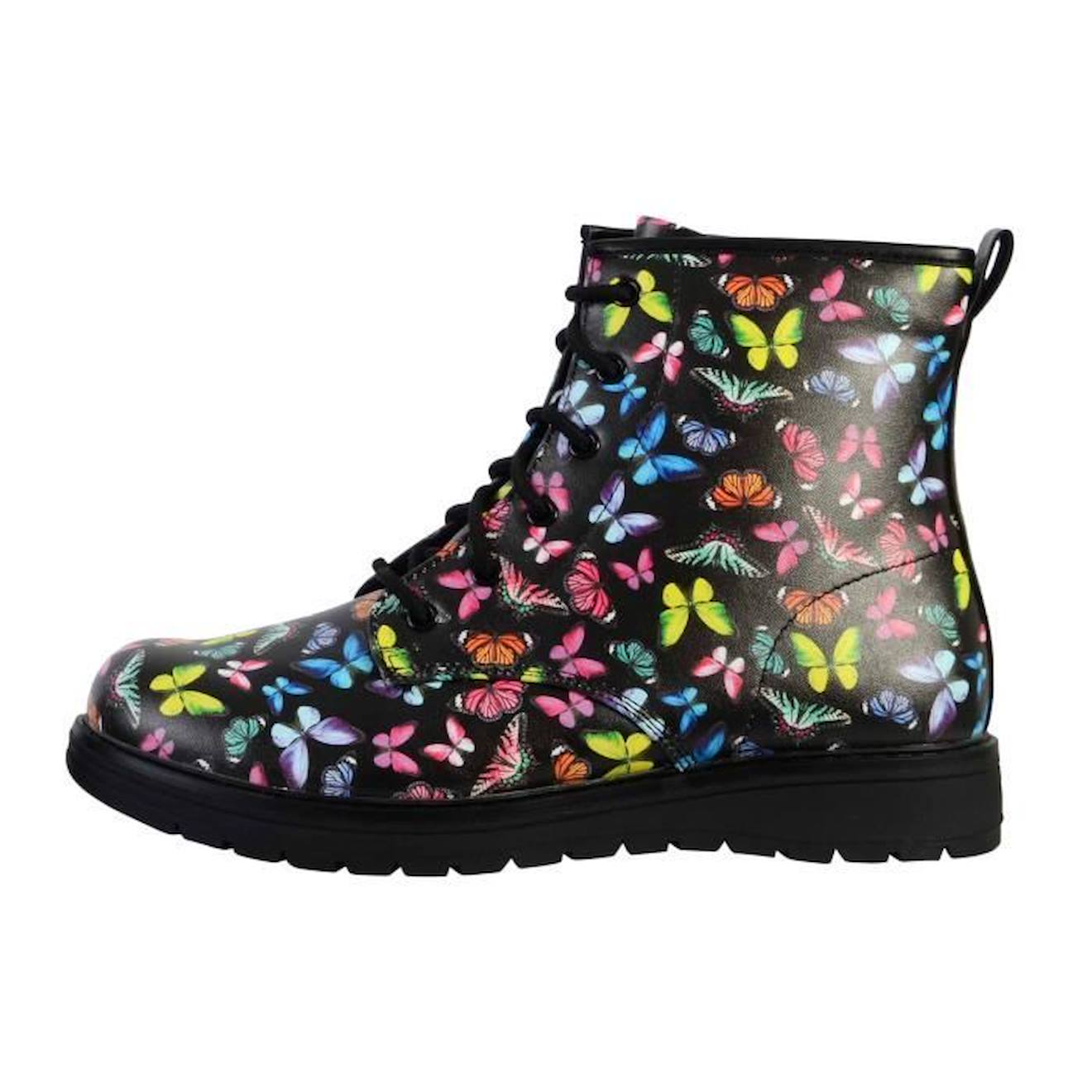 Boots Skechers à Lacets Enfant Skechers Butterfly Squad Noir Multi Femme noir