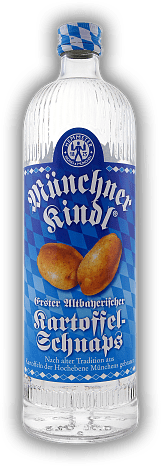 Kartoffelschnaps Altbayerisch Münchner Kindl Kartoffelschnaps Altbayerisch Münchner Kindl Spezialität aus Bayern - ein reintöniger Kartoffelschnaps 0,7	 Liter - Vol 40%