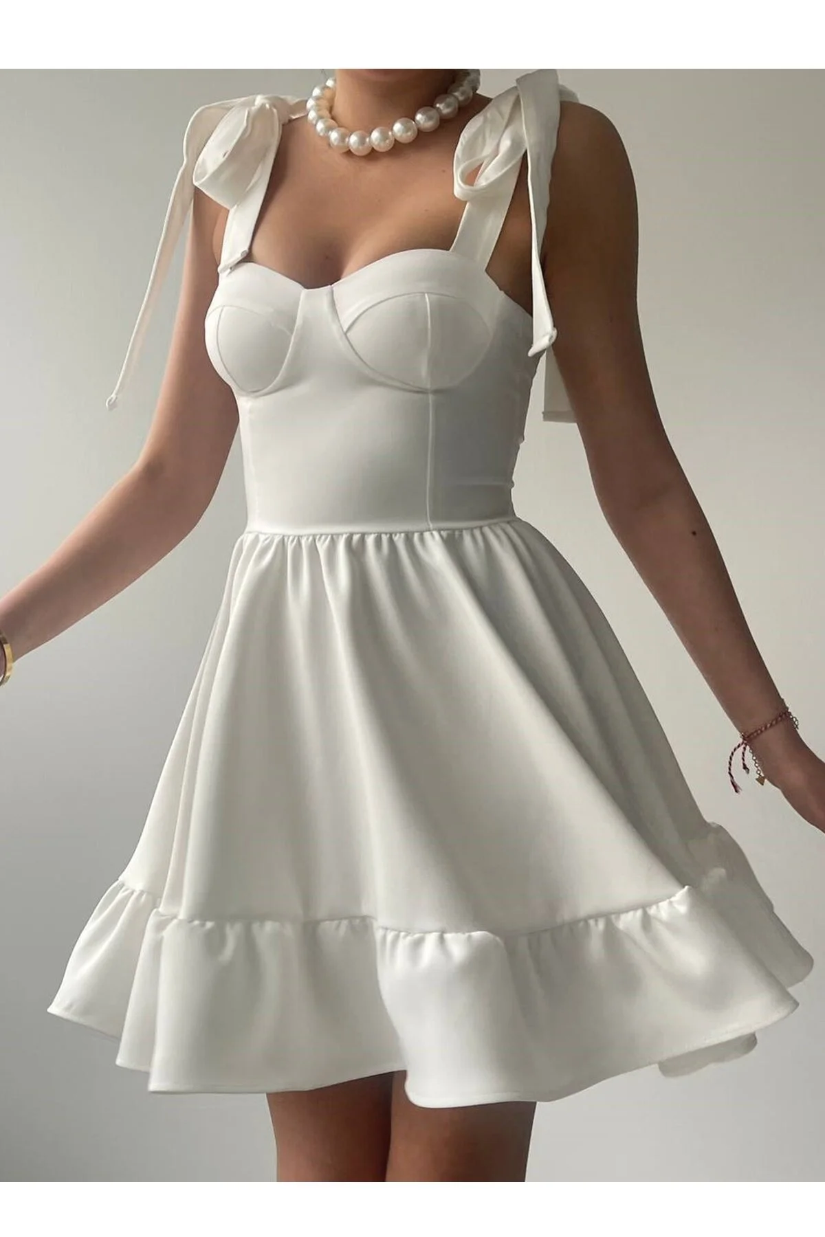 bayansepeti  Kleid - Weiß - A-Linie
