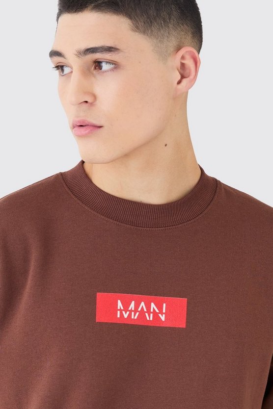 Man Print Sweatshirt