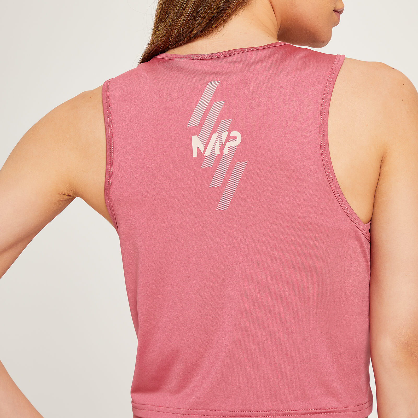 Crop top d’entraînement MP Linear Mark pour femmes –  Baie givrée