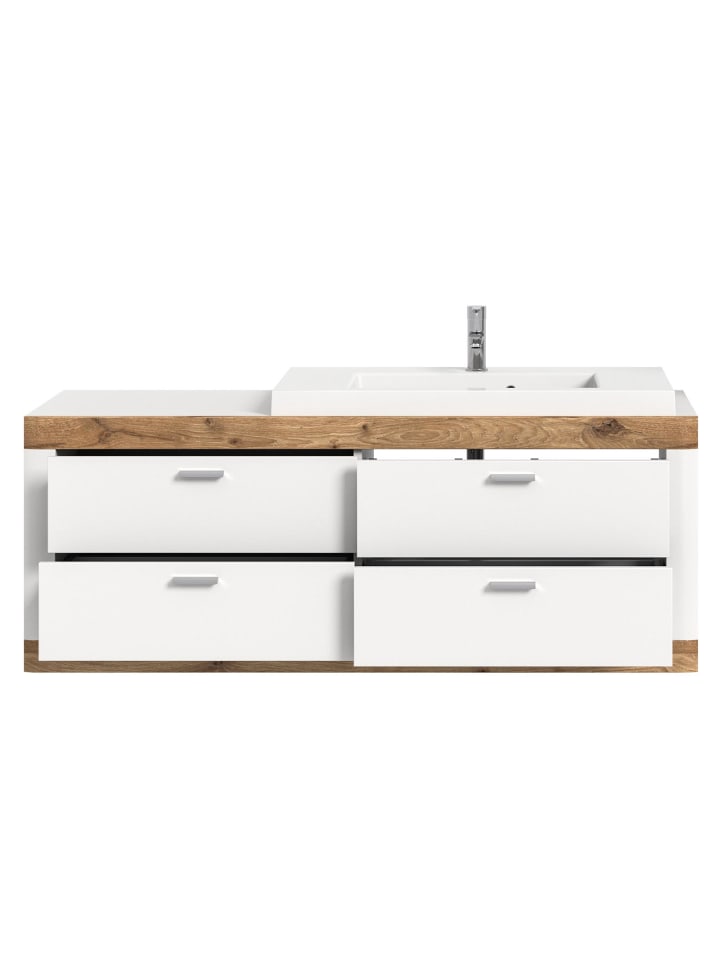 ebuy24 Waschbeckenunterschrank Laredo Weiß 132 x 48 cm günstig kaufen onesize