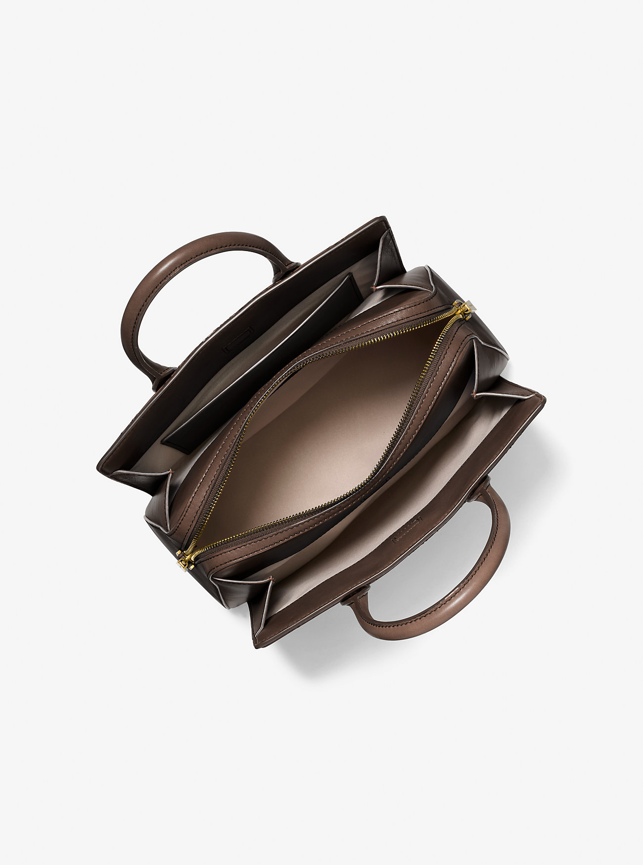Laila Medium Logo Preget Brunert Skinnveske - SJOKOLADE