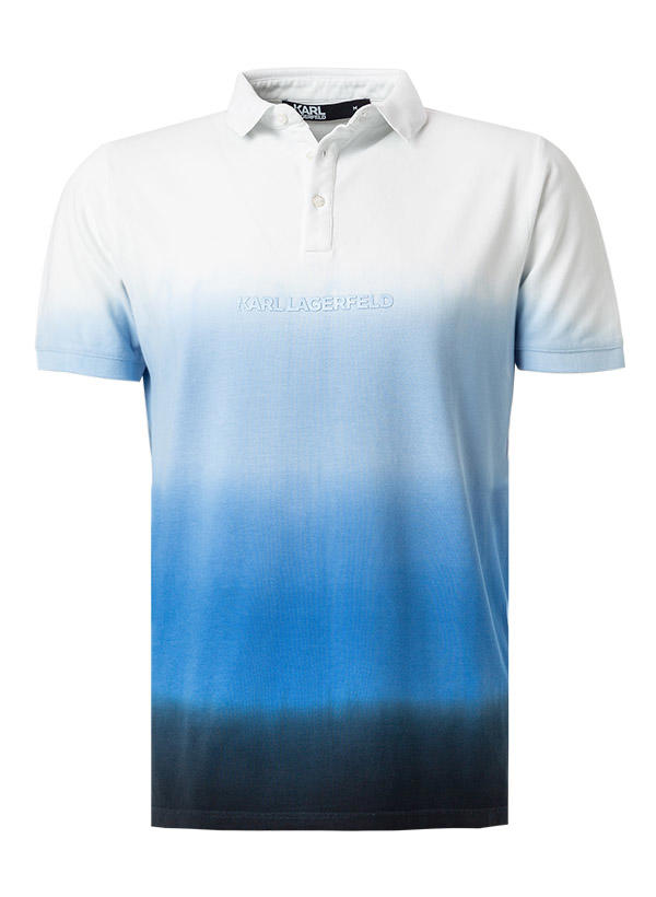 KARL LAGERFELD, Polo-Shirt, Baumwoll-Piqué, blau