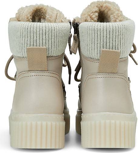 Marc O'Polo Schnürstiefel aus Leder-Textil-Mix