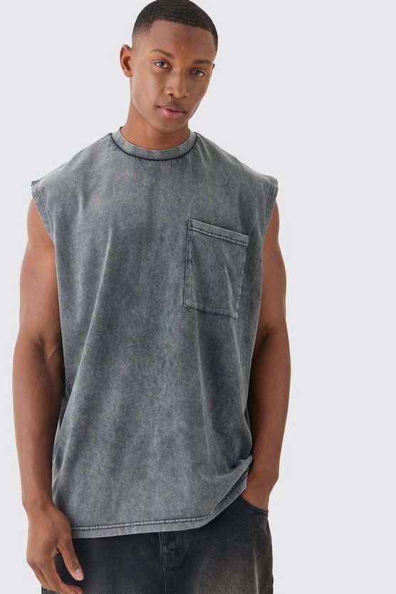 Oversize Tanktop mit Taschen