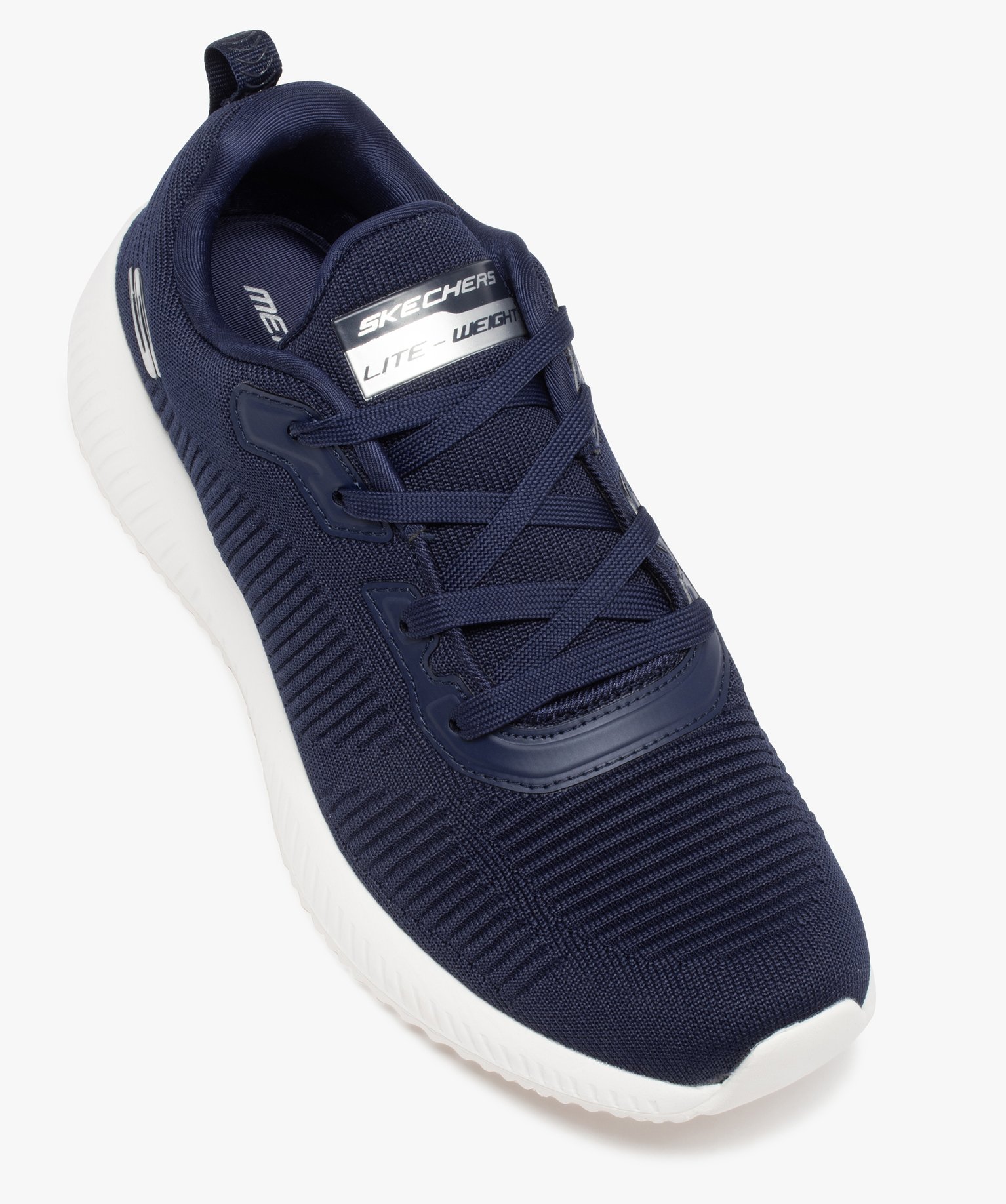 Baskets homme running en mesh uni – Skechers marine | GEMO