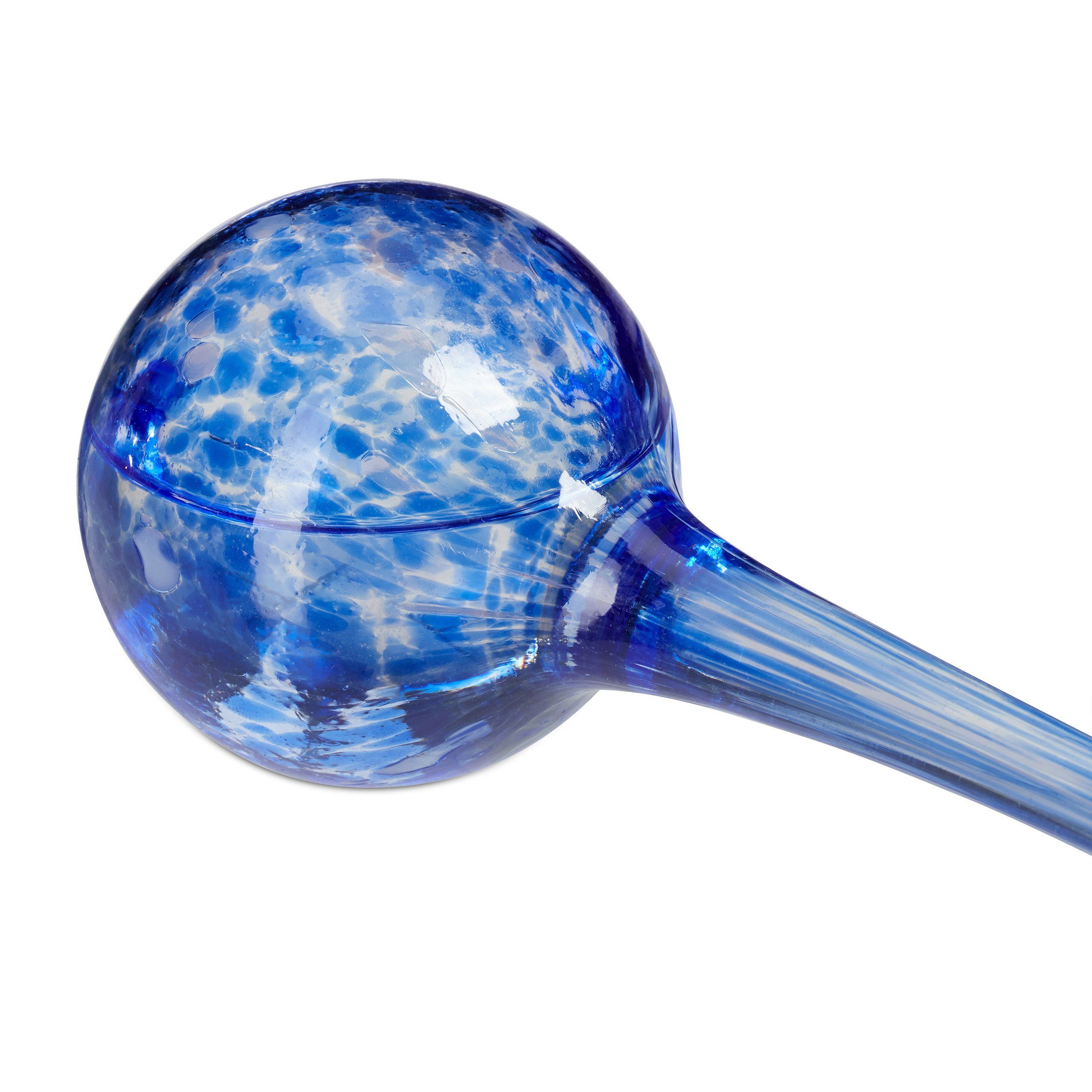 relaxdays Bewässerungssystem 2 x Bewässerungskugel Glas blau