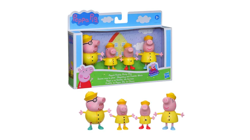 Hasbro - Peppa Pig Peppa’s Adventures Familienfiguren 4er-Pack, sortiert, 1 Stück