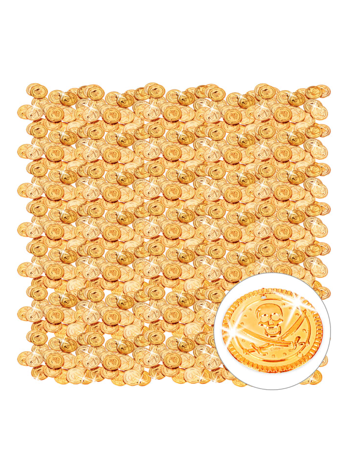 relaxdays 1152x Goldtaler in Gold günstig kaufen onesize