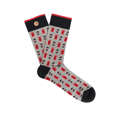 Patrick & Fabienne grey socks
