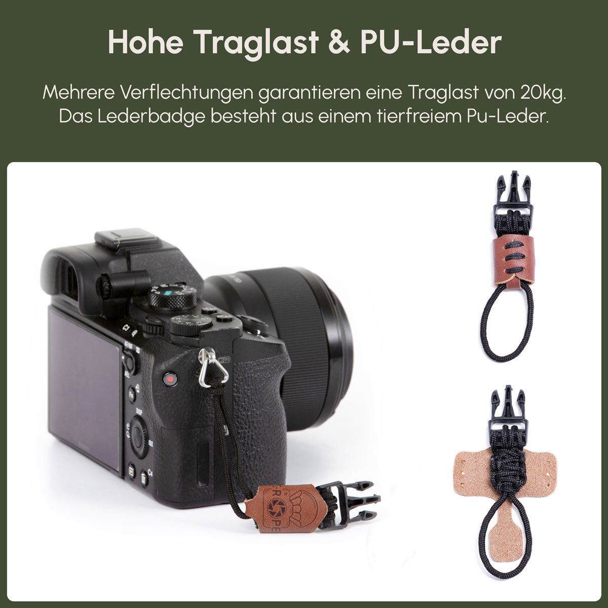 C-Rope Kamerazubehör-Set Kamera Handschlaufe Claw aus Paracord