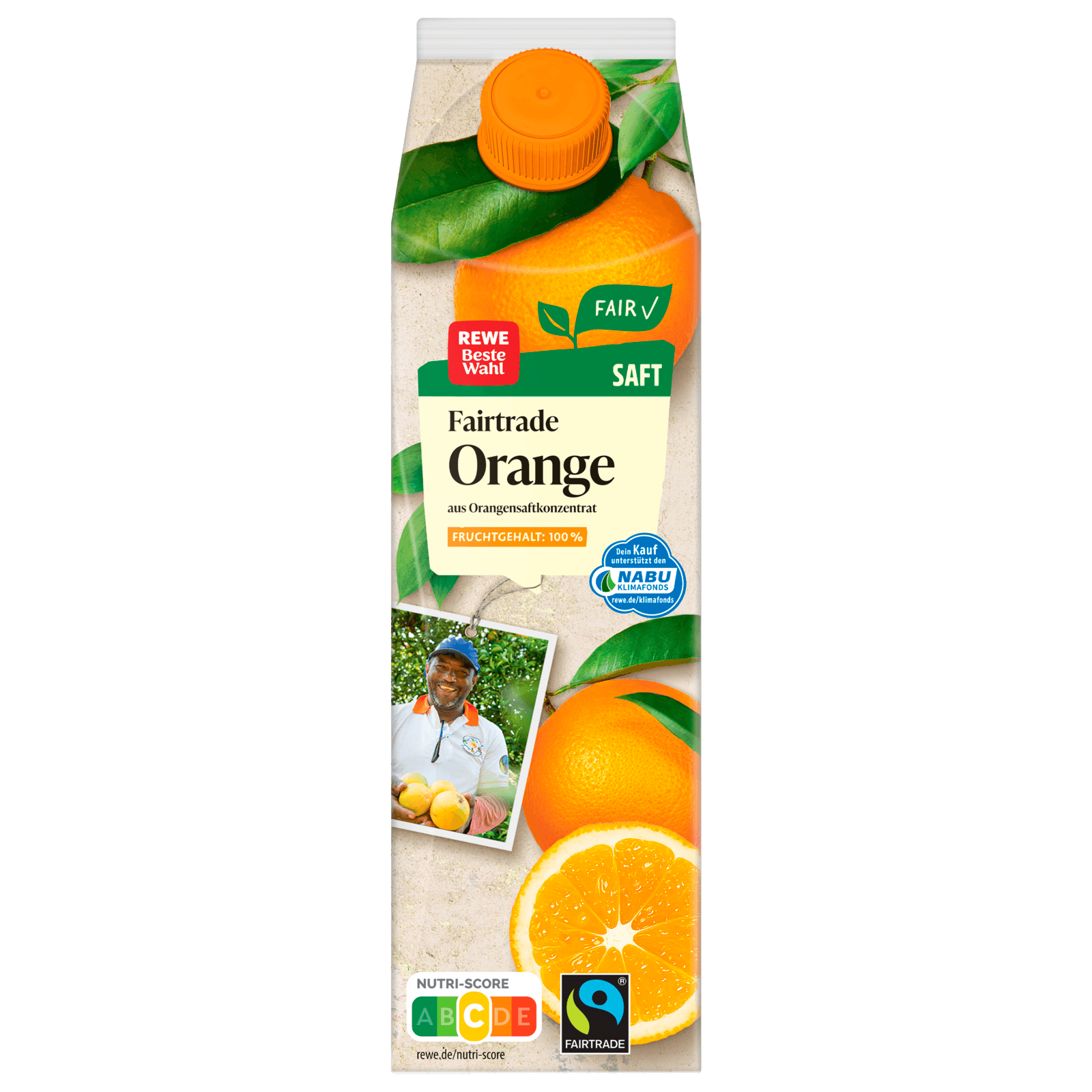REWE Beste Wahl Fairtrade Orangensaft 1l