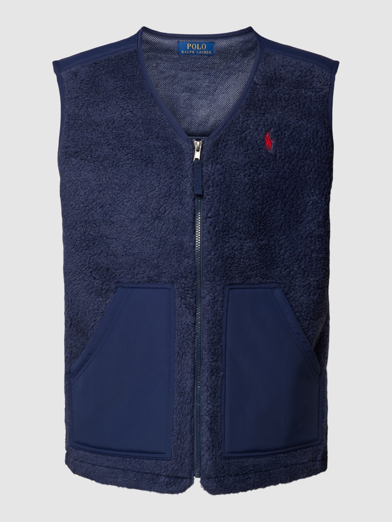 Weste mit Label-Details in marineblau