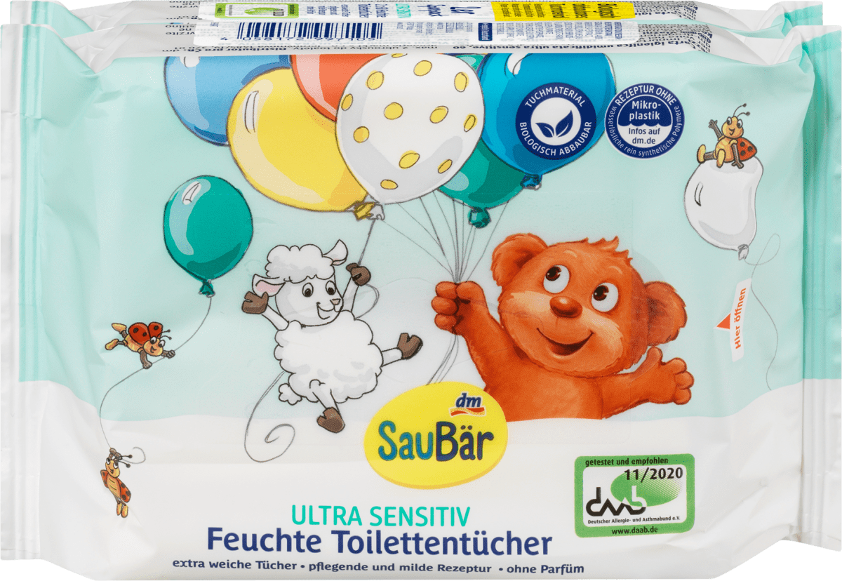 Feuchte Toilettentücher ultra sensitiv (2x60 St), 120 St