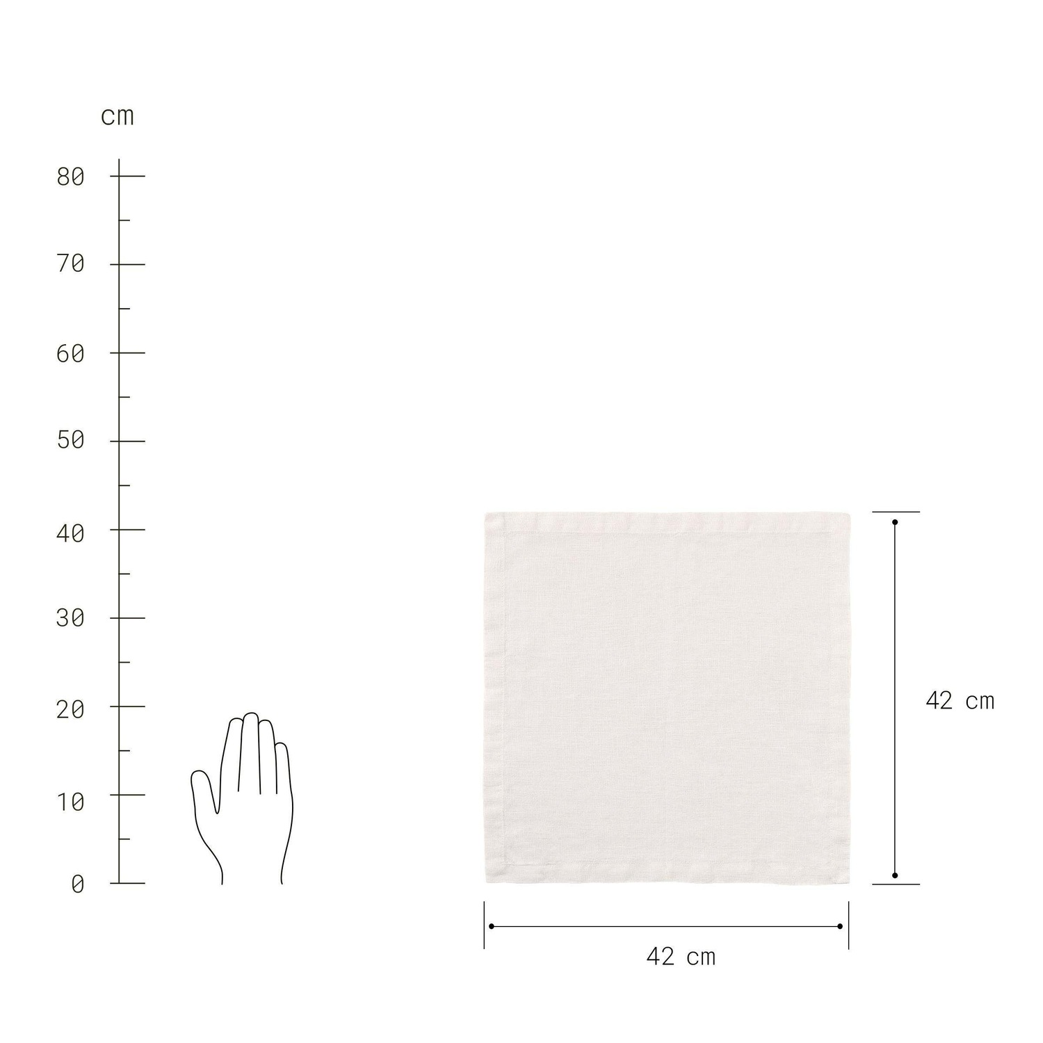 RIGA Serviette L 42 x B 42cm